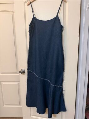 farm rio green and white striped dress Striped Monstera Leaf Sleeveless Midi Dress by Farm Rio